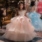 Little Girls Pageant Dresses for Wedding Kids First Communion Prom Ball Gown