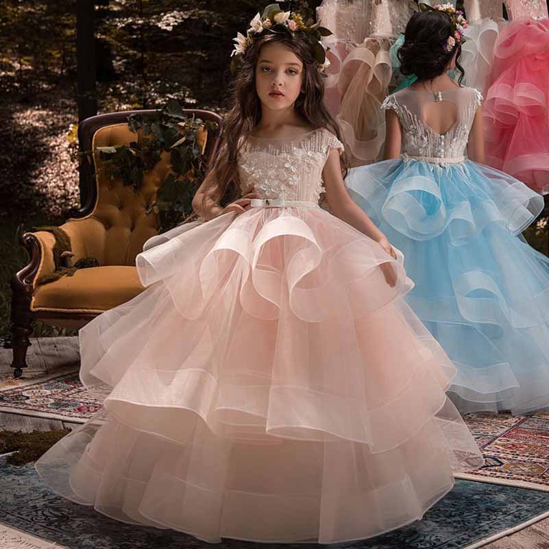 childs prom dress TSxuelian Flower Girl Dresses Beaded Spagehrtti Strap Kids Layered Ruffles Pageant Ball Gowns: Clothing, Shoes & Jewelry 6 Years (130cm) 68 26.77 63 24.80 7 Girl Formal Dresses Girls Pageant