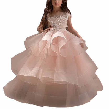 Little Girls Pageant Dresses for Wedding Kids First Communion Prom Ball Gown