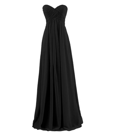 Wedding Chiffon Strapless Bridesmaids Dress Women Evening Growns