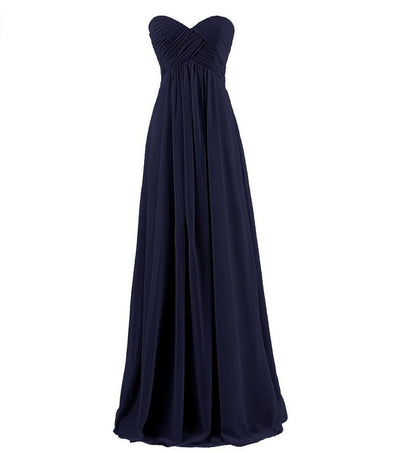 Wedding Chiffon Strapless Bridesmaids Dress Women Evening Growns