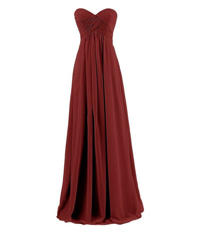 Wedding Chiffon Strapless Bridesmaids Dress Women Evening Growns