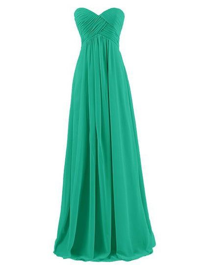 Wedding Chiffon Strapless Bridesmaids Dress Women Evening Growns