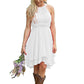 Women's Knee Length Country Bridesmaid Dress Western Wedding Guest Dress