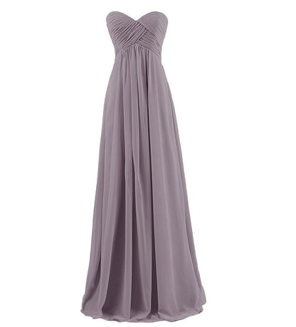 Wedding Chiffon Strapless Bridesmaids Dress Women Evening Growns