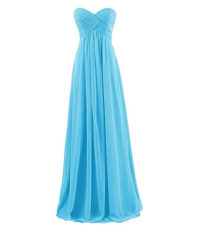 Wedding Chiffon Strapless Bridesmaids Dress Women Evening Growns