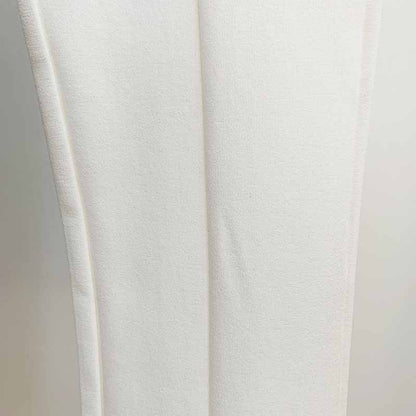 Elastic White Skinny Formal Pants Gold-tone Buttons Pencil Pants Black