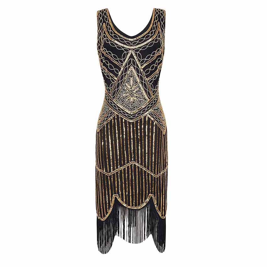 Women's Flapper Dresses 1920s Beaded Fringed Great Gatsby Dress SD Dresscode & Fashiontrends Women's Flapper Dresses 1920s Beaded Fringed Great Gatsby Dress SD Dresscode & Fashiontrends