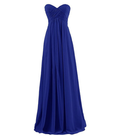 Wedding Chiffon Strapless Bridesmaids Dress Women Evening Growns