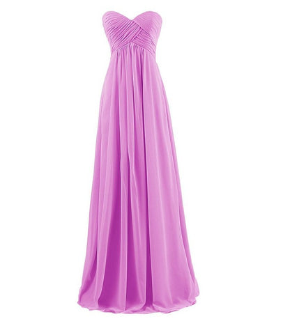 Wedding Chiffon Strapless Bridesmaids Dress Women Evening Growns