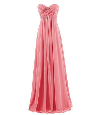 Wedding Chiffon Strapless Bridesmaids Dress Women Evening Growns