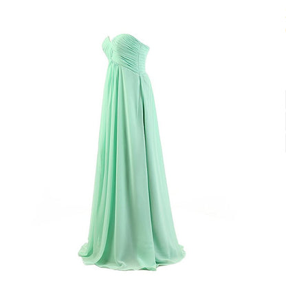 Wedding Chiffon Strapless Bridesmaids Dress Women Evening Growns
