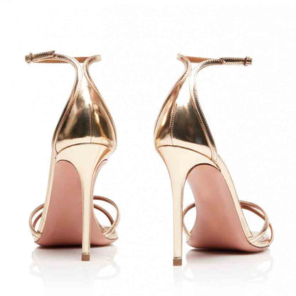 Tucomosi Women PU Sequin Sandals Party High Heel Shoes