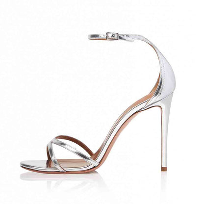 Tucomosi Women PU Sequin Sandals Party High Heel Shoes