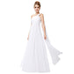 Pleat Chiffon One Shoulder Bridesmaid Dresses Long Evening Gown