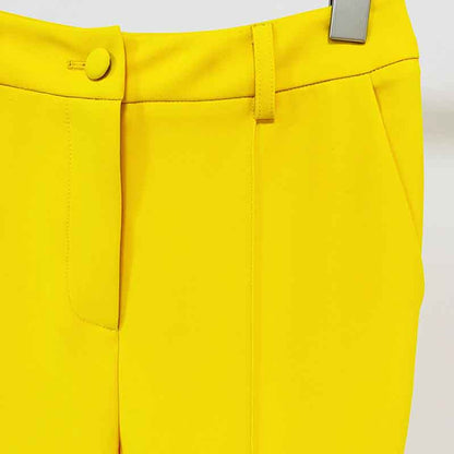 Women's Yellow Pantsuit Blazer+High Waisted Flare Pants Suit Wedding Pantsuit