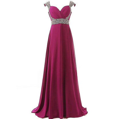 sd-hk Women Bridesmaid Dresses Chiffon Long Formal Evening Dress