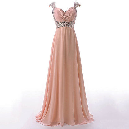 sd-hk Women Bridesmaid Dresses Chiffon Long Formal Evening Dress