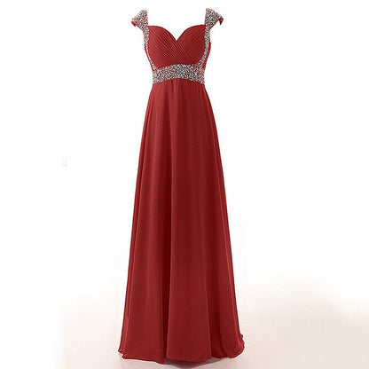 sd-hk Women Bridesmaid Dresses Chiffon Long Formal Evening Dress