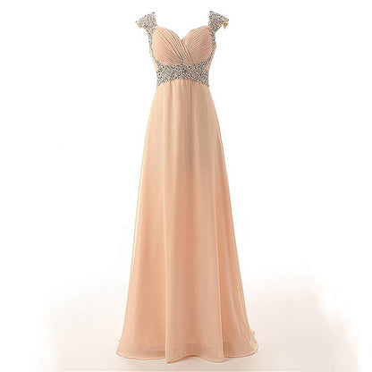 sd-hk Women Bridesmaid Dresses Chiffon Long Formal Evening Dress