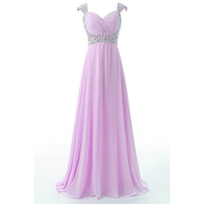 sd-hk Women Bridesmaid Dresses Chiffon Long Formal Evening Dress
