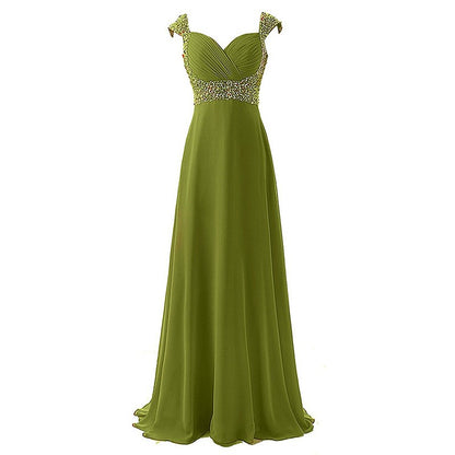sd-hk Women Bridesmaid Dresses Chiffon Long Formal Evening Dress