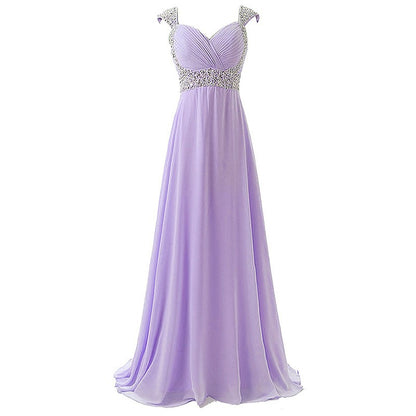 sd-hk Women Bridesmaid Dresses Chiffon Long Formal Evening Dress