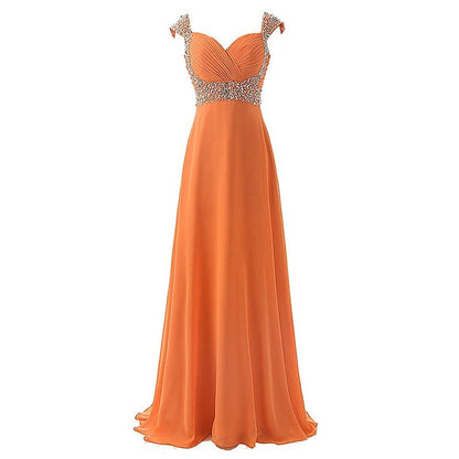 sd-hk Women Bridesmaid Dresses Chiffon Long Formal Evening Dress
