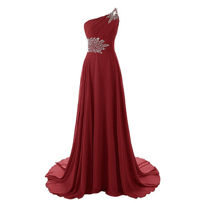 sd-hk One Shoulder Ombre Prom Dress Elegant Gown