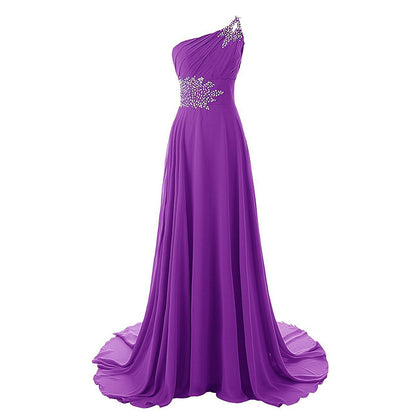 sd-hk One Shoulder Ombre Prom Dress Elegant Gown