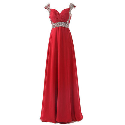 sd-hk Women Bridesmaid Dresses Chiffon Long Formal Evening Dress