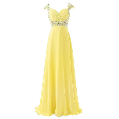 sd-hk Women Bridesmaid Dresses Chiffon Long Formal Evening Dress