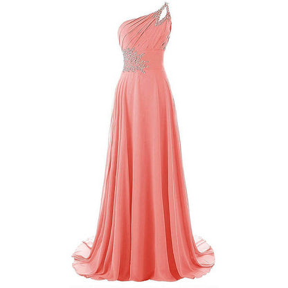 sd-hk One Shoulder Ombre Prom Dress Elegant Gown