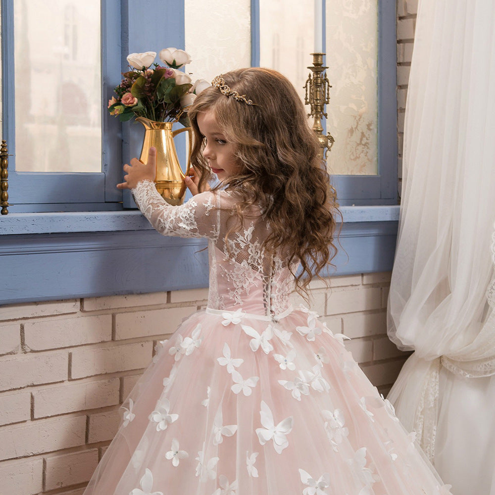 sd-hk Vintage Children Dresses For Wedding Party Formal Ball Gown