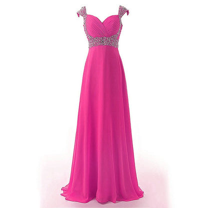 sd-hk Women Bridesmaid Dresses Chiffon Long Formal Evening Dress