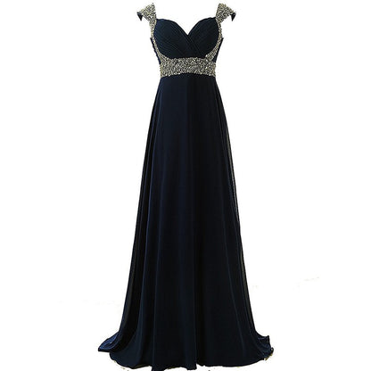 sd-hk Women Bridesmaid Dresses Chiffon Long Formal Evening Dress