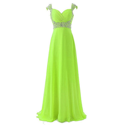 sd-hk Women Bridesmaid Dresses Chiffon Long Formal Evening Dress
