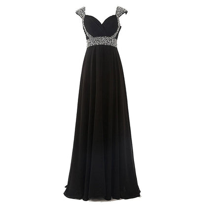 sd-hk Women Bridesmaid Dresses Chiffon Long Formal Evening Dress