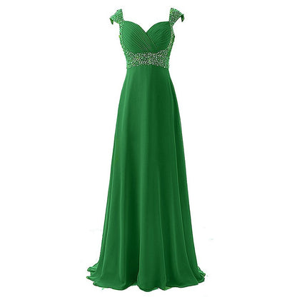 sd-hk Women Bridesmaid Dresses Chiffon Long Formal Evening Dress
