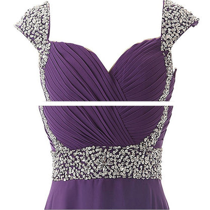 sd-hk Women Bridesmaid Dresses Chiffon Long Formal Evening Dress