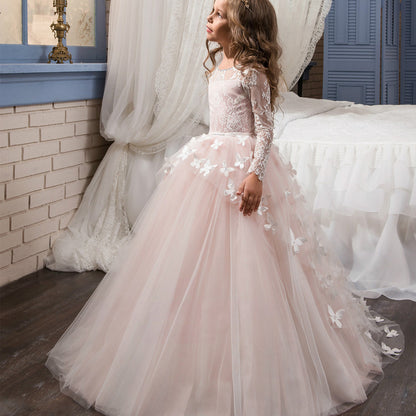 sd-hk Vintage Children Dresses For Wedding Party Formal Ball Gown