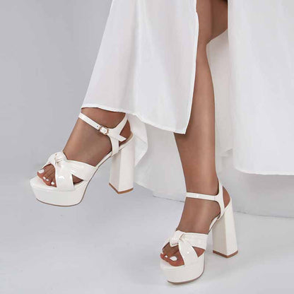 White Wedding Wedge Shoes Bridal Heels For A Summer Party