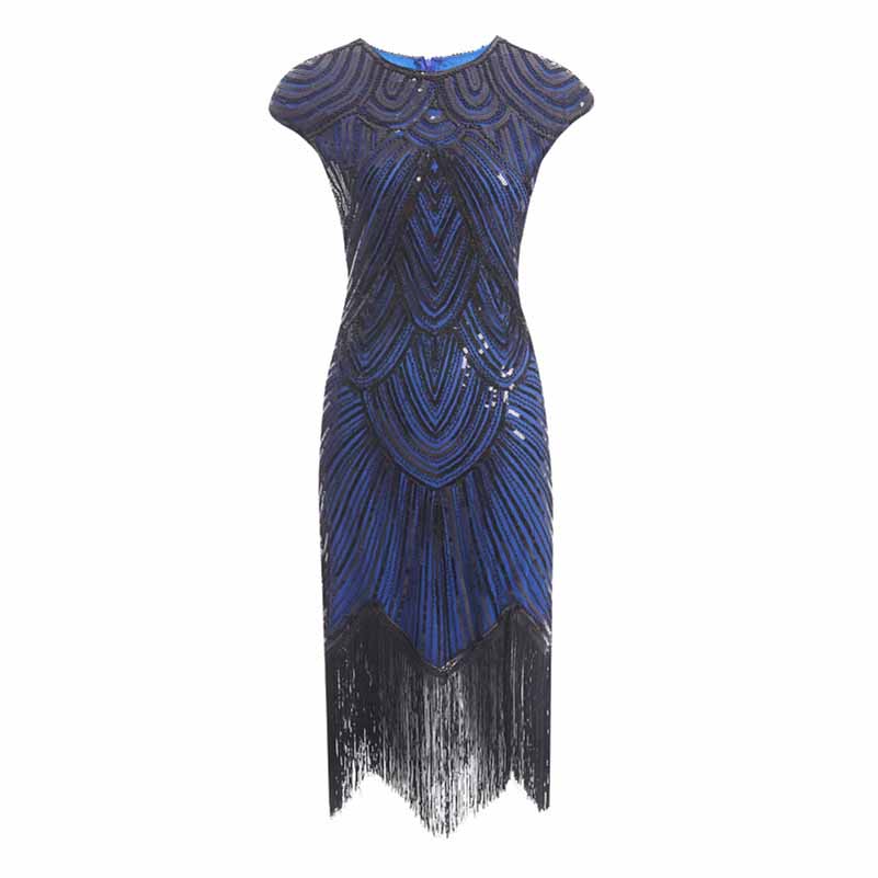 Women's Flapper Dresses 1920s Beaded Fringed Great Gatsby Dress