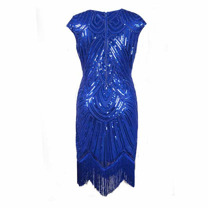 Women's Flapper Dresses 1920s Beaded Fringed Great Gatsby Dress