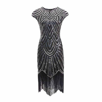 Women's Flapper Dresses 1920s Beaded Fringed Great Gatsby Dress