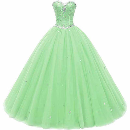 Women's Sweetheart Ball Gown Tulle Quinceanera Dresses Prom Dress