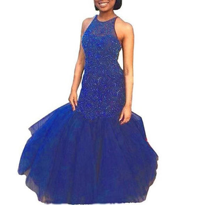 Wedding Bridesmaid Dresses Long for Women Formal Evening Party Prom Gown Halter