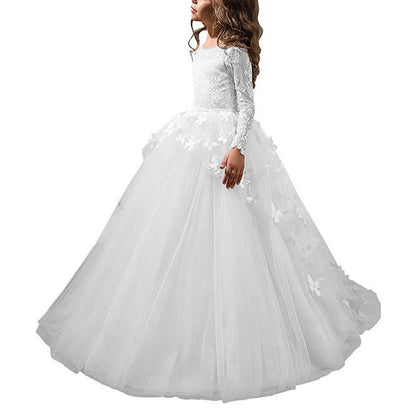 sd-hk Vintage Children Dresses For Wedding Party Formal Ball Gown