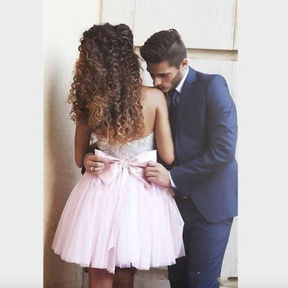 Sleeveless Sequin Sweetheart Wedding Dresses Short Mini Beach Bridal Gowns