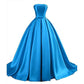 Satin Wedding Dress For Women Off The Shoulder Prom Gowns Floor Length Prom Dress